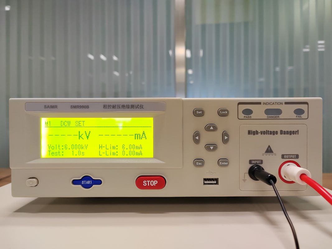 RS232/RS485 Interface d'entrée/sortie AC DC IR Testeur d'hypotension de sortie 0,1 KV à 1,0 KV