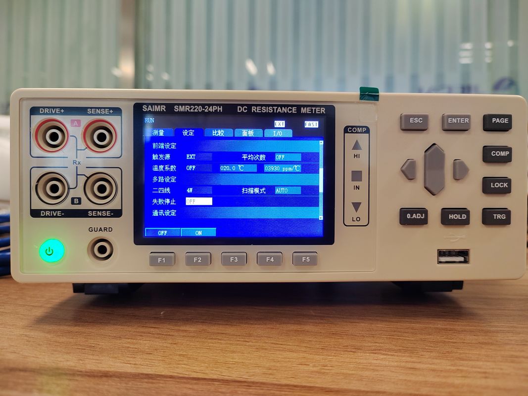 Testeur de résistance en courant continu de haute précision Mètre RS232 Interface Mode d'essai 4 fils ou 2 fils